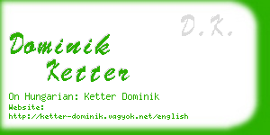dominik ketter business card